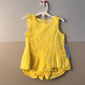 Cat and jack yellow adorable shorts and top
